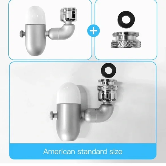 Rotatable Faucet for Bathroom Sink,Multi-Function Sink Faucet Extender (Silvery)